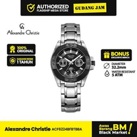 Jam Tangan Wanita Alexandre Christie AC 6224 BFB Stainless Steel Strap
