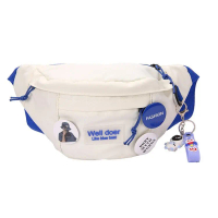 Japanese Fashion Canvas Chest Bag, Simple Shoulder Bag, Waist Bag, Backpack, Suitable for Men and Wo