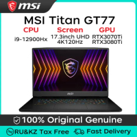 MSI TITAN GT77 Gaming Laptop 17.3 Inch UHD 4K 120Hz IPS Screen Notebook i9-12900HX 64GB 2TB RTX3080Ti Gaming Computer Netbook