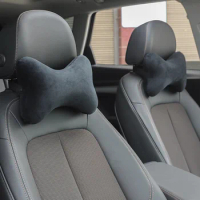 Car Neck Headrest Pillow High-resilience Memory Foam Seat Neck Pillow Breathable Velvet Head And Neck Support For Sleep Pillow