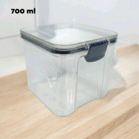 MeHaa Toples Plastik Penyimpanan Makanan Kedal Udara Storage Jar 700ml-YF0086