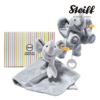 【STEIFF】Ellie Elephant 艾莉小象 安撫巾&amp;音樂鈴(安撫彌月禮盒)