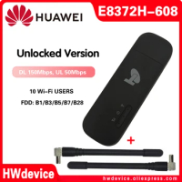 Unlocked Huawei E8372h-608 E8372D E8372h-320Wingle LTE Universal 4G USB MODEM WIFI Mobile Support 10 Wifi Users