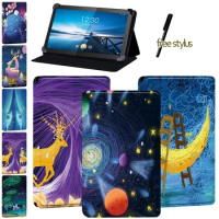 Tablet Case for Lenovo Smart Tab (M8/M8 LTE) 8"/Smart Tab(M10/M10 LTE) 10.1"/Tab M10 -Painting Pattern Leather Stand Cover Case