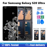 6.9" AMOLED S20U For Samsung Galaxy S20 Ultra LCD Display Screen Touch Digitizer Assembly For Samsung S20U 5G G988F G988B/DS
