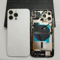 For Iphone 13 Pro Max Back Cover Battery Middle Chassis Frame Housing Assembly Door Rear with Flex Cable for 13pro max