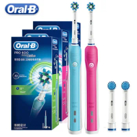 Oral B Sonic Electric Toothbrush Pro600 Rechargeable Rotating Oral Hygiene 3D Tooth Brush Head Oral Deep Clean Sensitive Care