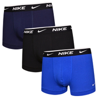 Nike Everyday Cotton Stretch 高彈力棉質 合身平口褲/四角褲/運動內褲/NIKE內褲-藍黑藍 三入組