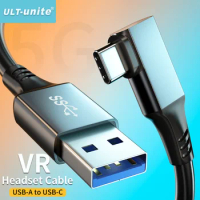 USB3.0 A Type C Cable PVC 90 degrees VR Headset Link Cable High Speed Data Transfer Charging Cable for Macbook Huawei xiaomi