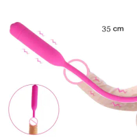 10 Speed Vibrater 45cm Long Urethral Vibrator Catheter Silicone Penis Plug Sex Toys Men Clitoral Vagina Orgasm Masturbation