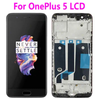 5.5"Original For OnePlus 5 LCD Display Touch Screen Sensor Digiziter Assembly Replace For OnePlus OnePlus 5 With Frame A5000
