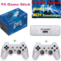 Y6 Game Stick 128G Video Game Console 2.4G Wireless Controller Gamepad 10000+ games HD 4K TV Sticks Game Box Retro Game Console