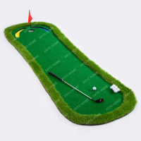 Indoor Golf Putter Simulator Golf Green Fairway Set Putter Practice Blanket