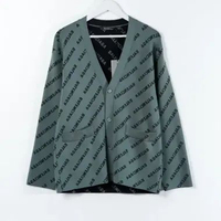 Cardigan BALENCIAGA ALL OVER TEXT BLACK GREY KNIT CARDIGAN 100% ORIGINAL Size 1