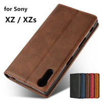 Leather case for Sony Xperia XZ Flip case card holder Holster Magnetic attraction Cover Wallet Case XZ XZs