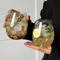 Ins Internet Celebrity Restaurant Japanese Style Smoothie Drink Juice Cup Egg-Shaped Mousse Cup Larg