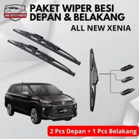 Paket Wiper Besi dan Wiper Belakang Mobil Daihatsu All New Xenia Anti Gores 2017 - 2021