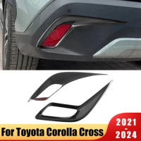 For Toyota Corolla Cross XG10 2021~2024 2022 2023 Car Rear Bumper Fog Light Cover Trim FogLight Lamp Molding Garnish Accessories