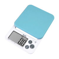 【TANITA】廚房矽膠微量電子料理秤&電子秤-2kg/0.1g-新款-藍色(KJ-212-BL輕巧收納廚房好物)