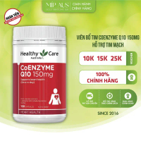 Viên Uống Bổ Tim, Hỗ Trợ Tim Mạch Và Điều Hòa Huyết Áp - Healthy Care Coenzyme Q10 150mg Coq10 - 100