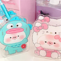 Cute Ugly Fish Cat Cross-Dressing Transparent Assembly Pen Holder Desktop Student Pencil Stationery Two Options Storage Box