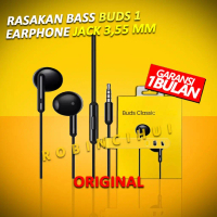 HEADSET BUDS CLASSIC JACK 3,55 MM ORIGINAL - EARPHONE Untuk Hp REALME BUDS CLASSIC JACK 3,55 MM - HA