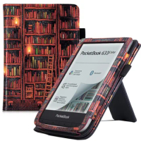 Vivlio Touch HD Plus eReader Case with Stand - Premium PU Leather Cover with Hand Strap and Auto Sleep/Wake