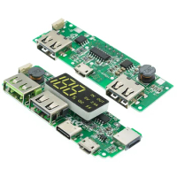 LED Dual USB 5V 2.4A Micro/Type-C USB Mobile Power Bank 18650 Charging Module Lithium Battery Charger Board Circuit Protection