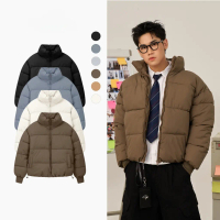 Áo Khoác Phao Cao Cấp  Áo Pufer Jacket Form Boxy Cổ Cao Giữ Ấm Phong Cách Basic