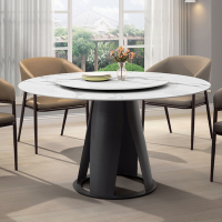 MUNA家居   史派克4.3尺岩板圓餐桌(1807)(不含椅)   130X130X75cm