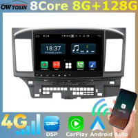 8G+128G Android 11 Car DVD GPS Radio Stereo For Mitsubishi Lancer 2007-2017 Bluetooth 5.0 Tethering Carplay Autoradio PX6 2 Din