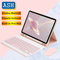 ASH Keyboard Mouse Case for Samsung Galaxy Tab S6 Lite 2022 P613 P619 S8 S7 A8 10.5 A7 10.4 Cover with Pencil Holder