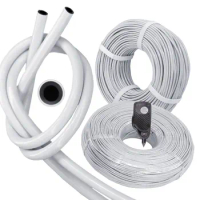 Plastic 3/5mm Garden Watering Hose White Skin Black Inside 1/8" PVC Tubing for Home Greenhouse Plants Pots Drip Irrigation Pipe