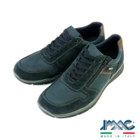 【IMAC】IMAC-TEX防水透氣側拉鍊綁帶休閒鞋 海軍藍(452578-NA)