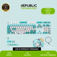 Republic Technology Keyboard Keycaps Hatsune Miku Special Edition 116 Keys for Mechanical Keyboard