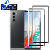 2/4PCS 3D Curved Tempered Glass For LG Wing 5G Full Cover Screen Protector Protective Film