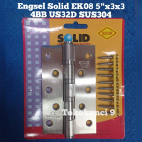 Engsel Solid EK 08 5x3x3mm 4BB US32D SUS304 Engsel Stainless 5inch