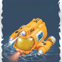 2.4GHz RC Sprinkler Speedboat, Dual Propeller Electric Boat Toy, Summer Water Multiplayer Battle Toy