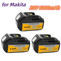 Newest Version 20V 6.0Ah Li-Ion Cordless Drill Driver Battery for Makita BL1830 BL1840 BL1850 BL1815 with Single Cell Protection