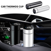 Stainless Steel Vacuum Water Cup Car Thermos Temperature Display Cup For BYD Atto 3 Act Seal Tang F3 E6 Yuan Song Han Dolphin S6
