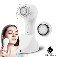 MiroPure 超音波震動深層洗顏 洗臉機 美顏儀 4段模式+無線充電座(IPX7防水)