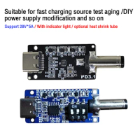 PD3.1 Decoy QC Fast Charging Type-C USB-C PD2.0 3.0 to DC USB Decoy Fast Charge Trigger Poll Detector Power Supply Aging Test Mo