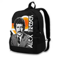 Alex Trebek-This Is Jeopardy!-Retro Tribute Large Capacity Fashion Backpack Laptop Travel Bags Alex Trebek 80s Tv Rip Alex