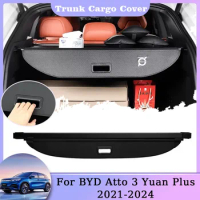 Rear Trunk Cargo Cover For BYD Atto 3 EV Yuan Plus 2021 2022 2023 2024 Luggage Sorage Retractable Security Shelter Accessorie