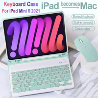 Keyboard Case for IPad Mini 6th Generation 2021 8.3 Inch, Detachable Keyboard Cover for IPad Mini 6