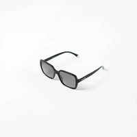 Kacamata CHANEL SQUARE TEXT SILVER BLACK SUNGLASSES 100% ORIGINAL - OS