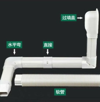 保護套管卡套45～90度簡約空調銅管槽線槽白色pvc穿管盒管線外機