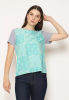 bhatara batik Blouse Batik Wanita - Bhatara Batik Meidi - Atasan Batik Modern Lengan Pendek