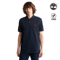 Timberland 男款深寶石藍休閒短袖Polo衫|A62T5433