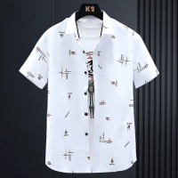 Áo sơ mi nam ngắn tay phối hoạ tiết chữ ZU.NY  thời trang EMEY LUXURY Shop mẫu đẹp nhất 2026